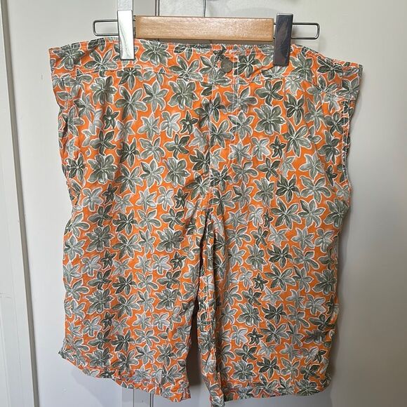Vilebrequin - Floral Orange and Green Shorts - Picture 1 of 2